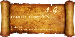 Antalfi Gusztáv névjegykártya